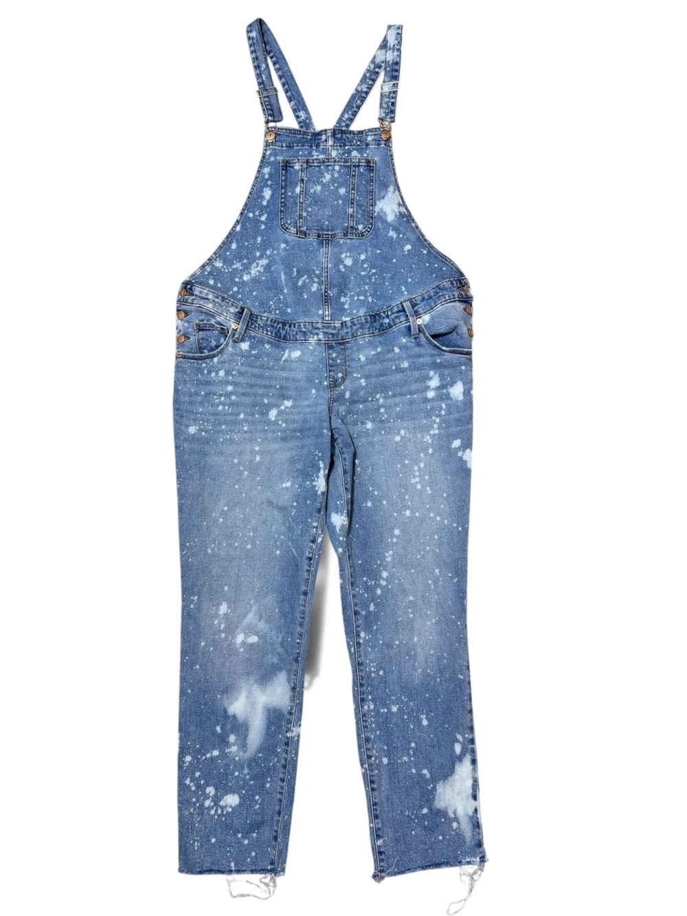 Upcycled ISABEL BY INGRID & ISABEL Overalls 8 Maternity Light Wash - Picture 2 of 11